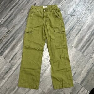 Olive Green Cargo Pants Women’s Size 2 Pocket High Rise Straight Leg